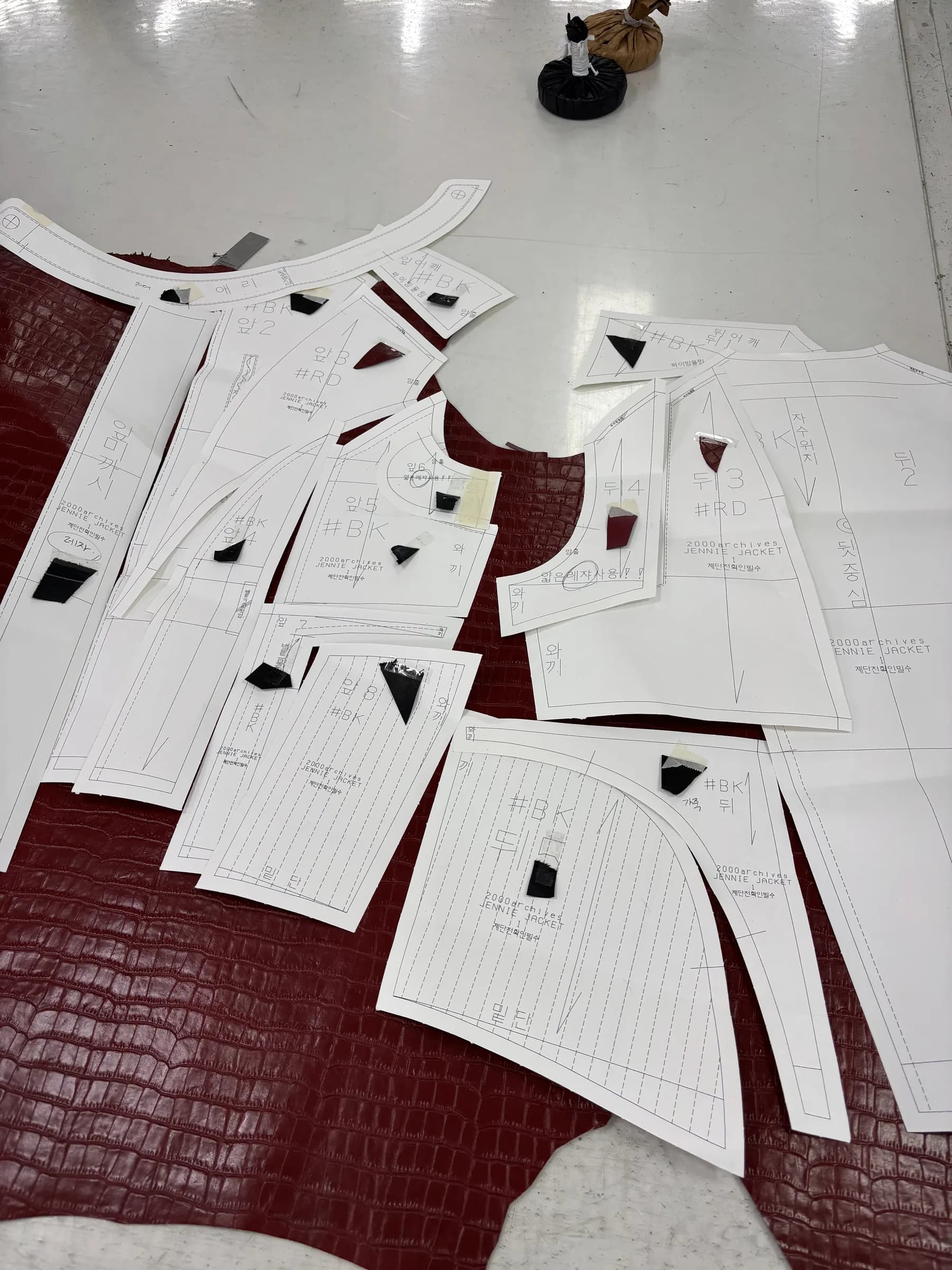 Paper patterns for a tour look, numbered and ready to cut